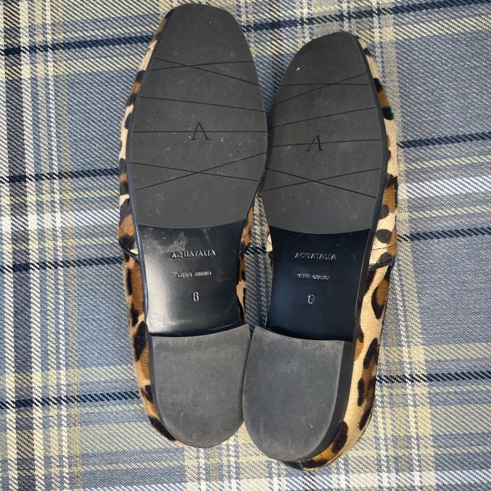 Women's Aquatalia Revy Weatherproof Calf Hair Loafer animal print - Picture 4 of 5